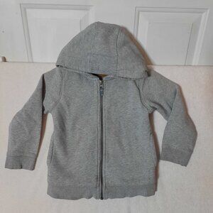Carter's Boys 5T Sherpa Lined Full Zip Hoodie Jacket Heather Grey Cozy Warm Play